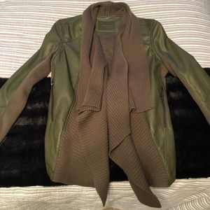 Nordstrom BlankNYC Leather look and knit jacket.
